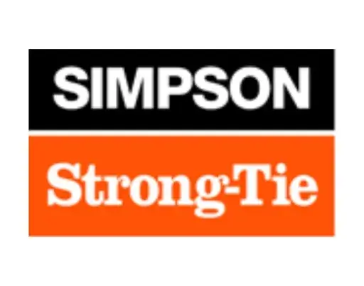 Simpson Strong-Tie logo with black and orange block text.