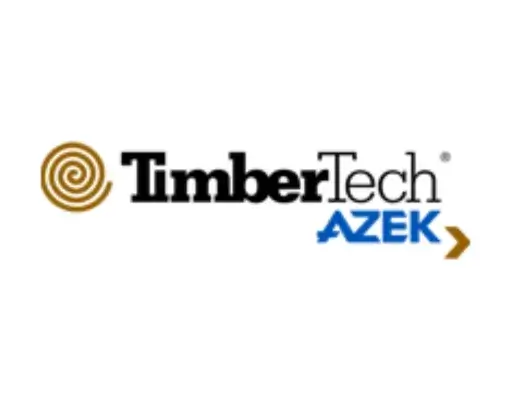 TimberTech AZEK logo with a brown spiral icon and blue text.